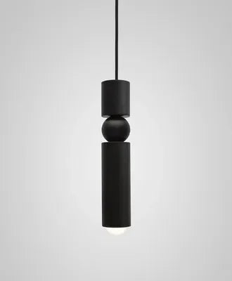 DecorBites™ Black Gold LED Tube Pendant Lamp for Home Shop Decoration