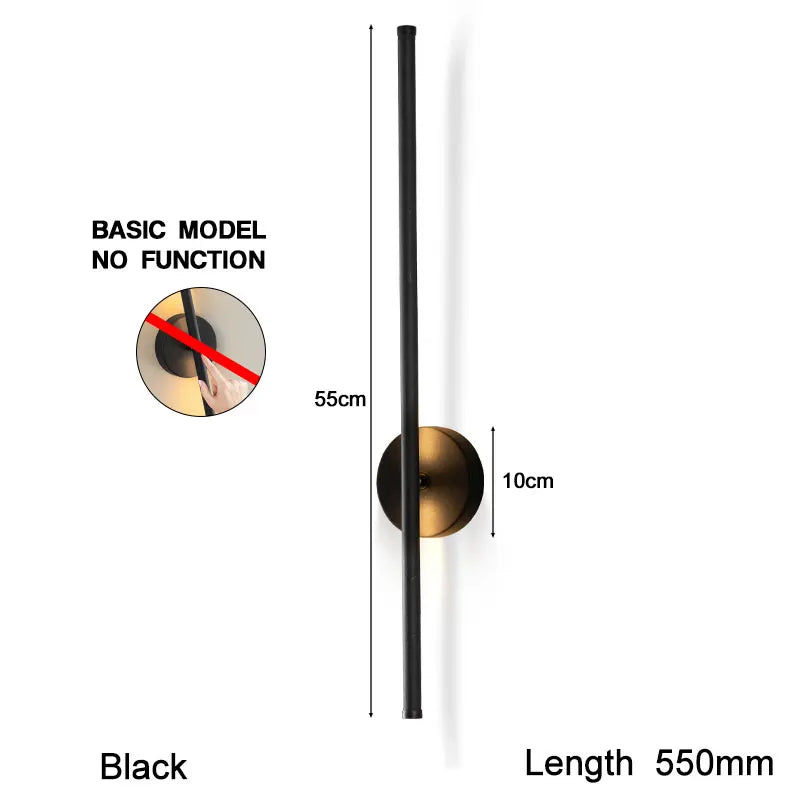 DecorBites™ Dimmable LED Wall Sconce Black Wall Lighting for Bedroom Living Room