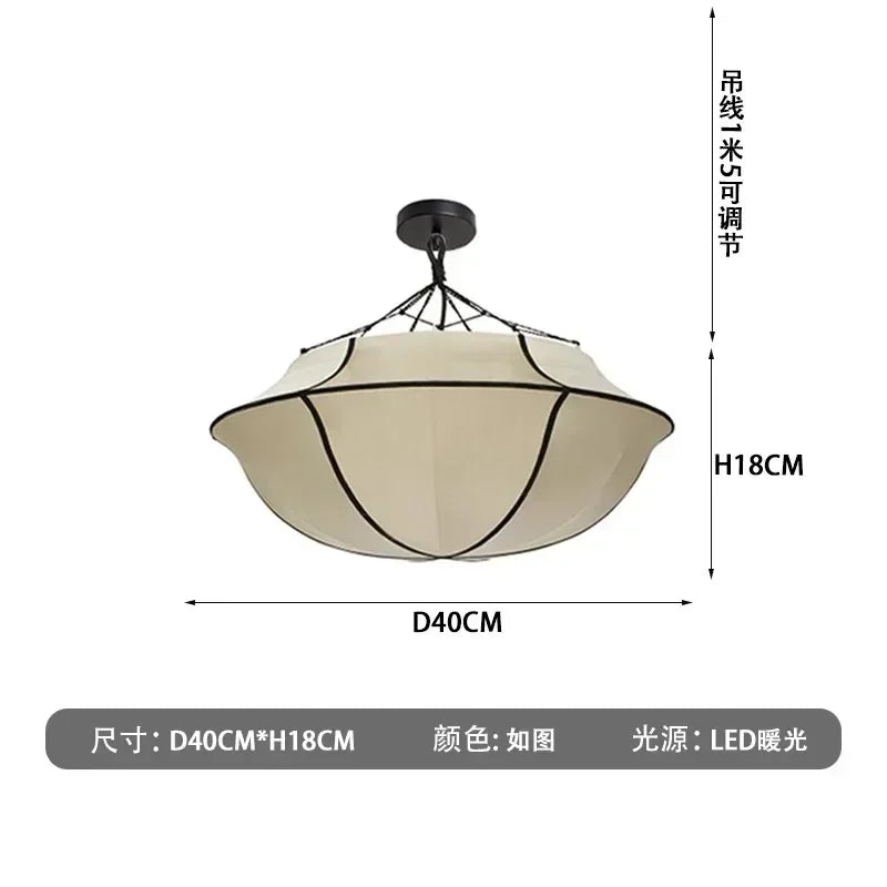 DecorBites™ Japanese Umbrella Pendant Lamp - LED Ceiling Lantern for Living Room Bedroom Office