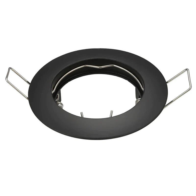 DecorBites™ LED Recessed Downlights Frame - Round Aluminum Spot Lighting Fixture - Black/White/Nickel