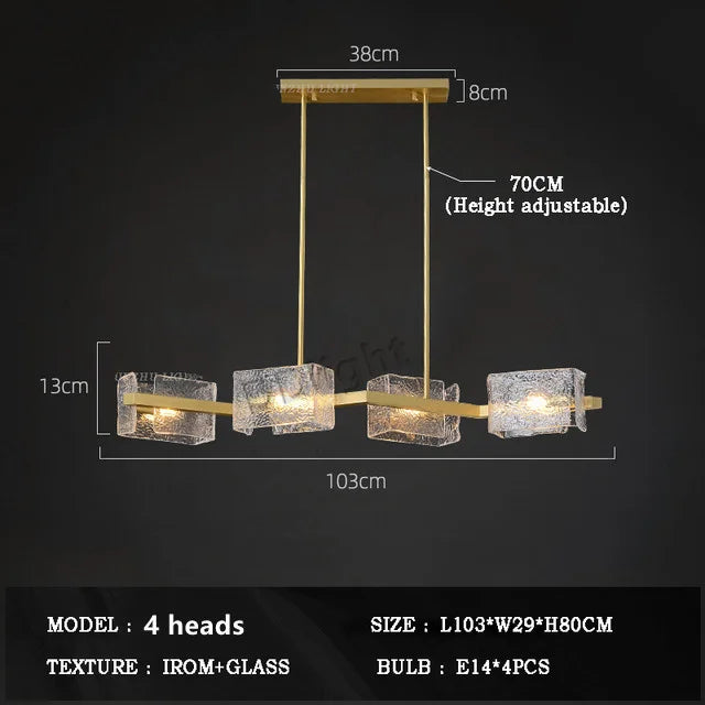 DecorBites™ Crystal Chandelier: Modern Luxury Pendant Light for Living Room, Restaurant, and Bar