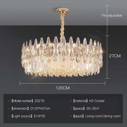 DecorBites™ Crystal Chandelier Duplex Spiral Staircase Post-modern Luxury Light