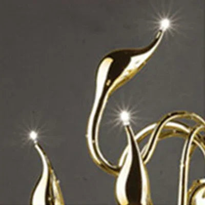 DecorBites™ Iron Swan Pendant Lamp | Nordic LED Chandelier for Home Decor