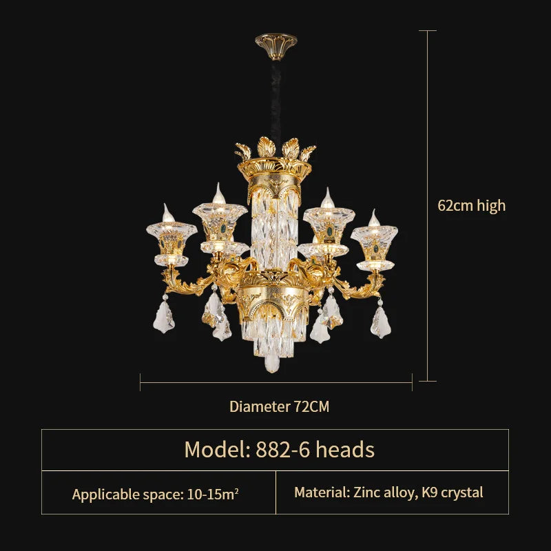 DecorBites™ Crystal Chandelier: Modern, Simple Luxury Lighting for Living Room, Restaurant, Home