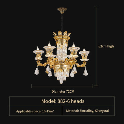 DecorBites™ Crystal Chandelier: Modern, Simple Luxury Lighting for Living Room, Restaurant, Home