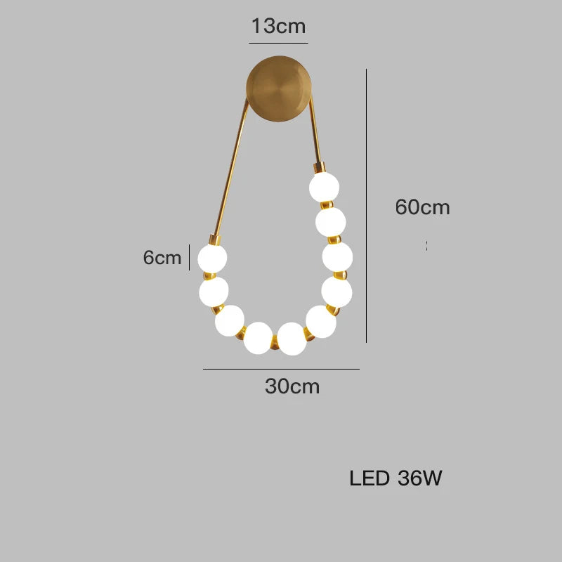 Bronze Necklace Wall Lamp