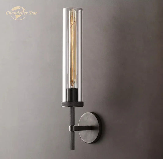 DecorBites™ LED Glass Wall Sconce: Modern Knurled Indoor Light for Bedroom, Bathroom, Living Room