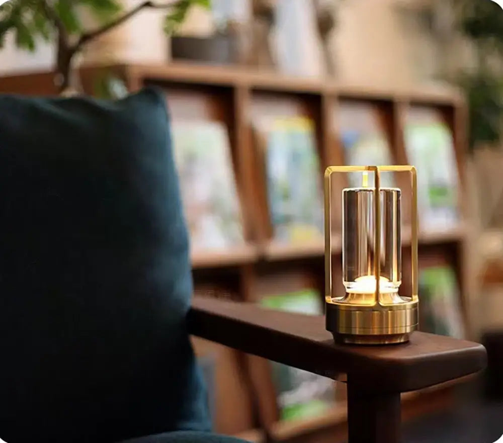 DecorBites™ LED crystal table lamp Plastic Rechargeable touch night lamp Bedroom Bedside table lamp Restaurant