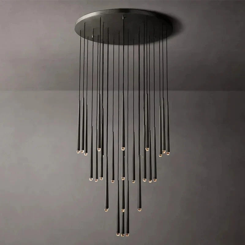 DecorBites™ LED Chandelier: Modern, Dimmable Ceiling Light for Living Room, Kitchen, Staircase