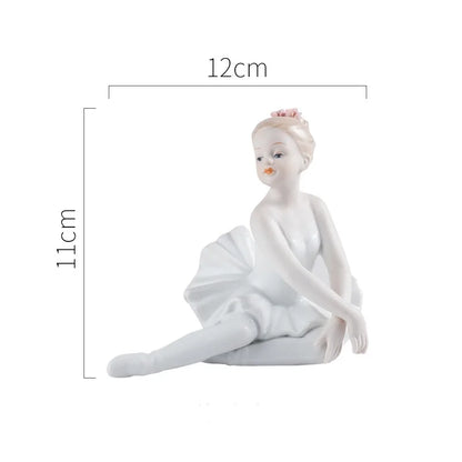 DecorBites™ Ceramic Ballet Girl Figurine: Home Decor, Living Room, Bedroom, Kids Gift
