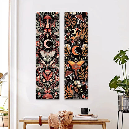 Moth & Moon Botanical Tapestry - Decobites Hippie Room Decor