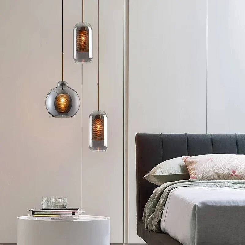 DecorBites™ Glass Pendant Lights: Nordic Style Dining Kitchen Bedroom Lighting Fixtures