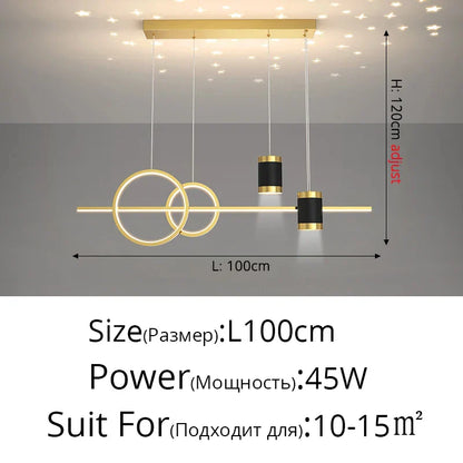 DecorBites™ Black Nordic Style LED Pendant Lights for Living Room Dining Room Lighting