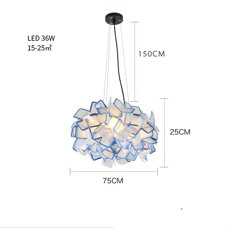DecorBites™ Clizia LED Chandelier - New Design Acrylic Suspended Bedroom Cafe Lights