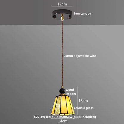 DecorBites™ Clear Glass LED Pendant Light Bar Dining Room Decor Hang Lamp Luminaire
