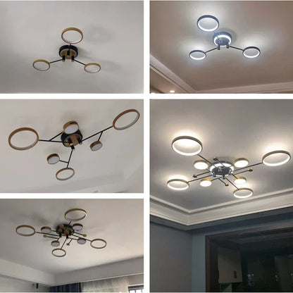 DecorBites™ Gold/Black Pendant Light Chandelier for Living Room Dining Bedroom - Modern Nordic Ceiling Lamps