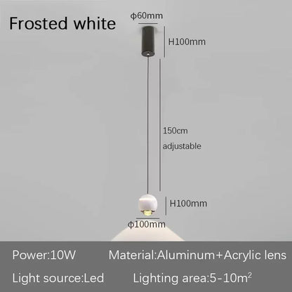 DecorBites™ LED Bedside Lifting Chandelier – Modern Minimalist Nordic Pendant Light for Home Décor