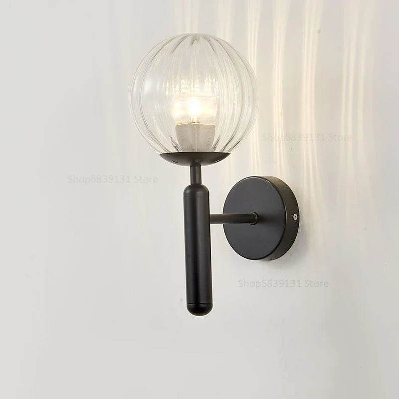 DecorBites™ Glass Ball Wall Lamp: Modern Metal Wall Lights for Home Living Room Bedroom Decoration