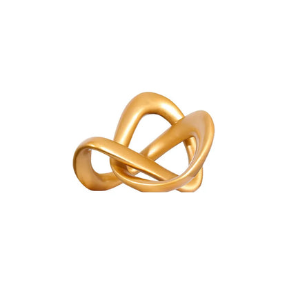 DecorBites™ Golden Twisted Dough Rope Knot Ornaments Geometric Line Home Decoration