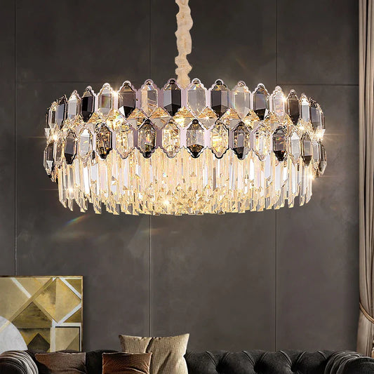 DecorBites™ Crystal Chandelier: Postmodern Living Room Dining Bedroom Lamp, Luxury & Creative