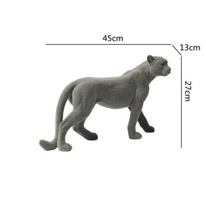 DecorBites™ Leopard Flocking Sculpture Cheetah Pendant Home Decor Figurine