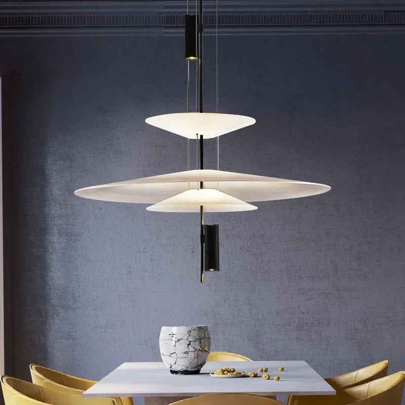 DecorBites™ LED Saucer Chandelier: Modern Personality for Home Decor, Living Room, Dining Table