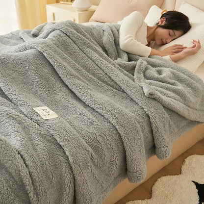 بطانية DecorBites™ من الصوف المرجاني: غطاء أريكة فائق النعومة بمقاس واحد للمكتب، بطانية قيلولة مريحة