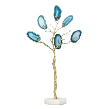 DecorBites™ Golden Agate Tree Metal Decor Home Figurine Art Piece