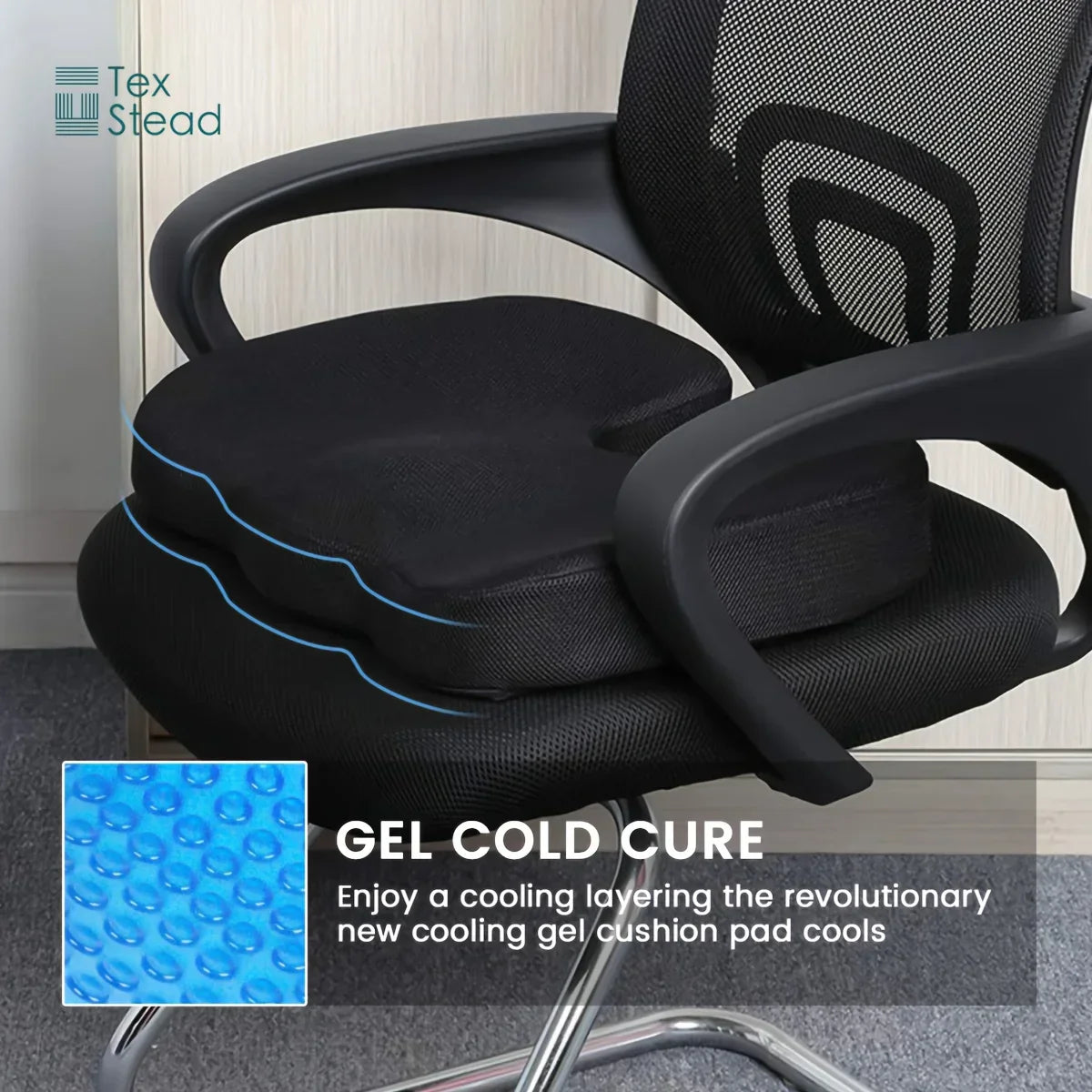 Gel Seat Cushion for Hemorrhoids Relief by Decobites