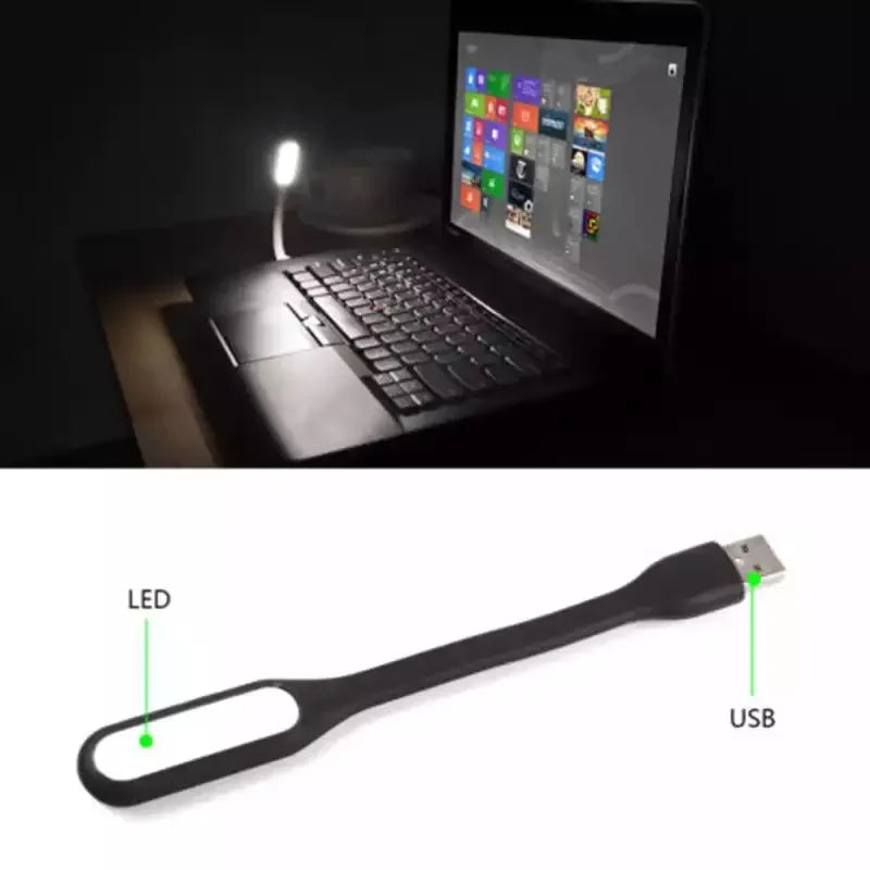 Decorbites™ Luz LED para Libros: Lámpara Portátil USB para Banco de Energía/Computadora, Protege la Vista