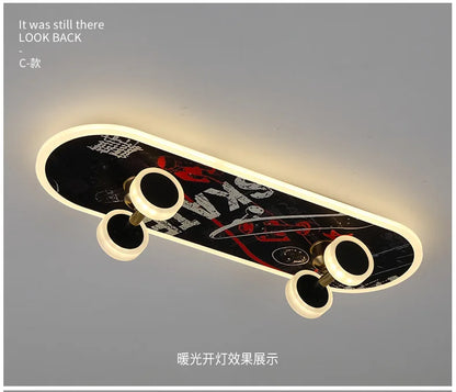 DecorBites™ Kids Skateboard LED Ceiling Light for Modern Children's Rooms