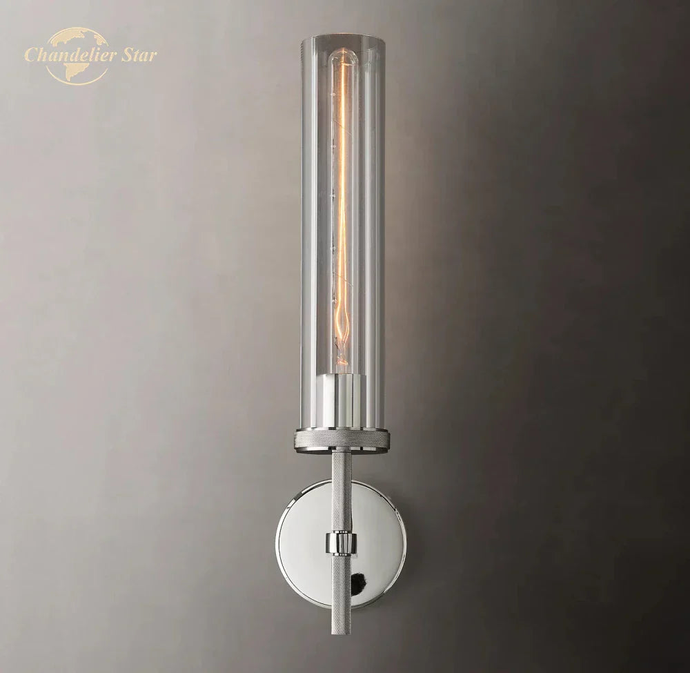 DecorBites™ LED Glass Wall Sconce: Modern Knurled Indoor Light for Bedroom, Bathroom, Living Room