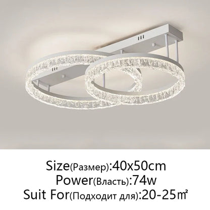 DecorBites™ LED Ring Chandelier with Remote Control - Modern Ceiling Lamp for Home Décor