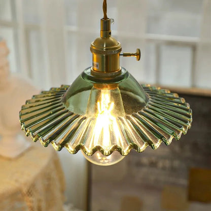 DecorBites™ Green Glass LED Pendant Lights - Nordic Minimalist Style for Bedroom, Living Room