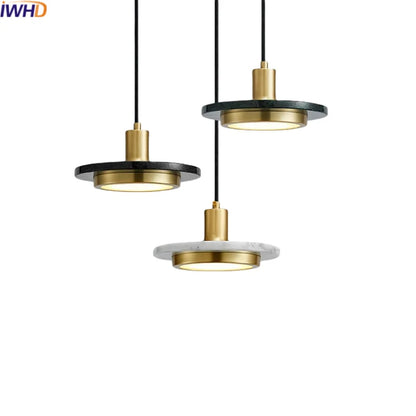 DecorBites™ LED Marble Pendant Lamp: Modern Luxury Hanging Light for Home, Restaurant & Bedroom