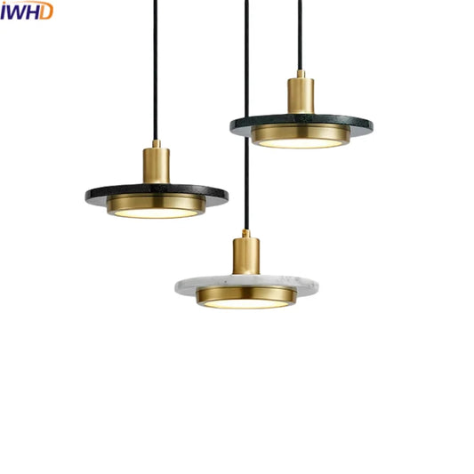 DecorBites™ LED Marble Pendant Lamp: Modern Luxury Hanging Light for Home, Restaurant & Bedroom