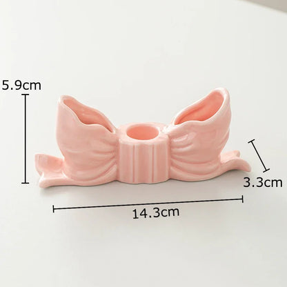DecorBites™ Bowknot Candle Holder | Desk Decoration, Aroma Diffuser, Home Aroma Container