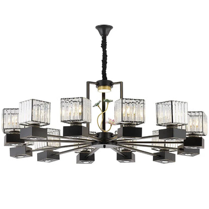 DecorBites™ Crystal Dining Room Chandelier with Spotlights for Hotel Club Ballroom