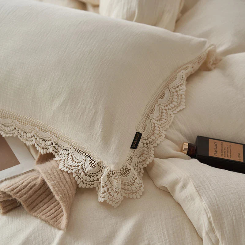 Cotton Lace Bedding Set