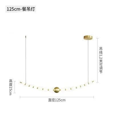 Decorbites™ Goldene Acryl-LED-Deckenleuchter für Wohnzimmer und Schlafzimmer als Pendelleuchte