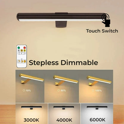 DecorBites™ LED Bathroom Wall Light Gold Dimmable Sconce USB Rechargeable Fixture