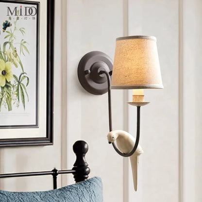 DecorBites™ Bird Decor Antique Wall Lamp for Bedroom Living Room Kitchen