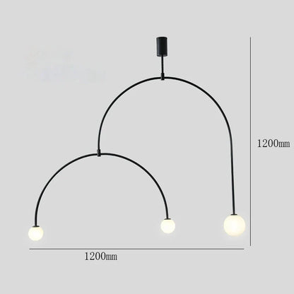 DecorBites™ Black & Gold Minimalist Iron Chandelier - Modern Nordic Design Lighting