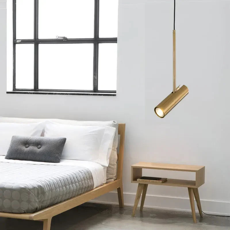 Minimalist Adjustable GU10 Pendant Light in Black or Gold