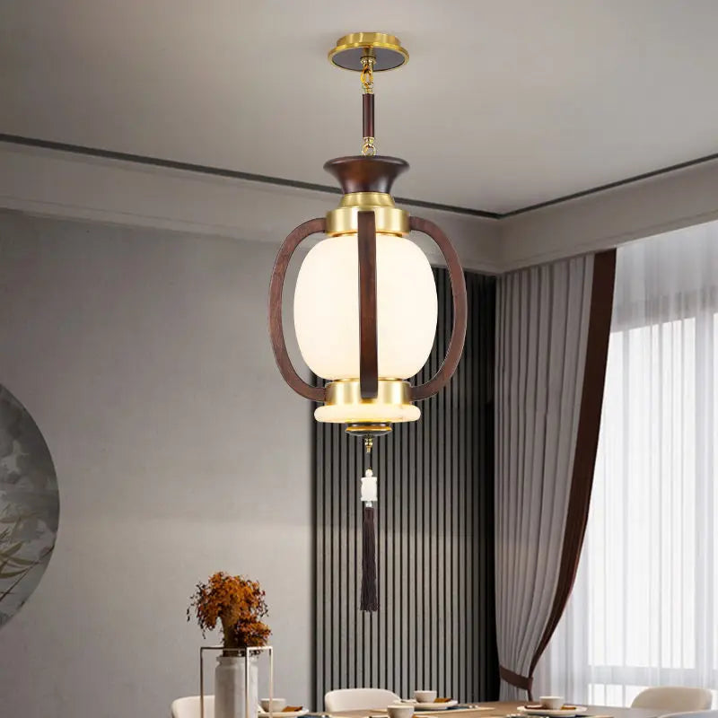 DecorBites™ Chinese Lantern Chandelier: Classic Living Room Tea House Retro Lighting Fixtures
