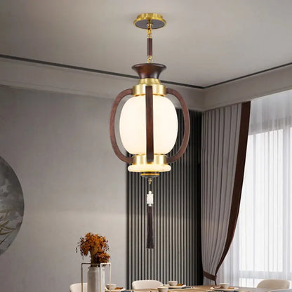 DecorBites™ Chinese Lantern Chandelier: Classic Living Room Tea House Retro Lighting Fixtures