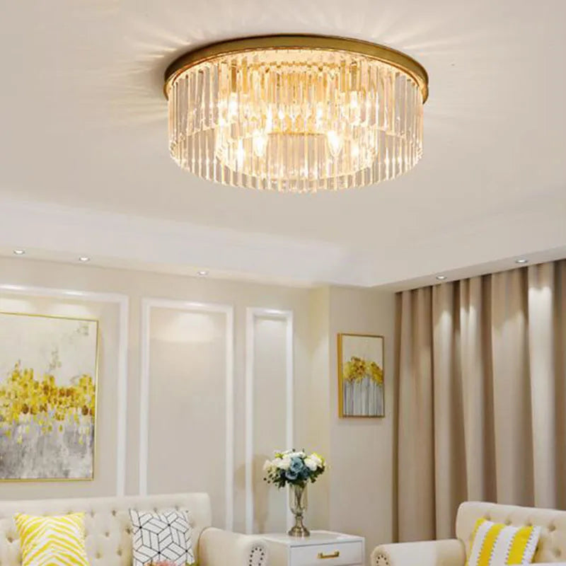 DecorBites™ Crystal Flush Mount Ceiling Light for Elegant Home Decor