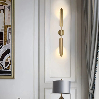 DecorBites™ Gold LED Copper Wall Lamp Sconce for Living Dining Bedroom