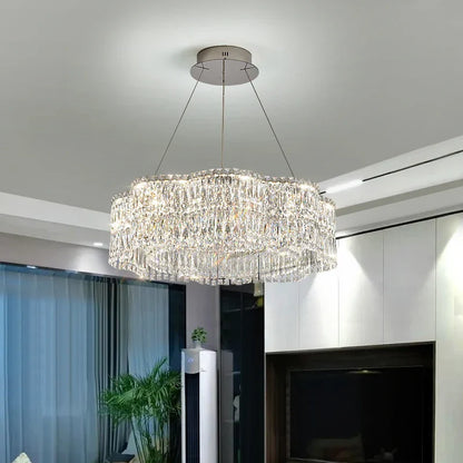 DecorBites™ Crystal Luxe Chandelier for Modern Living Room, High-End Restaurant Light