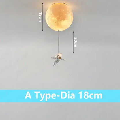 Lámpara de techo DecorBites™ Astronaut Bubble Chandelier - Lámpara de techo para dormitorio con luz de luna